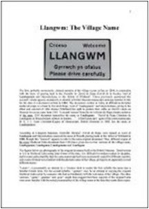 Llangwm Village Name