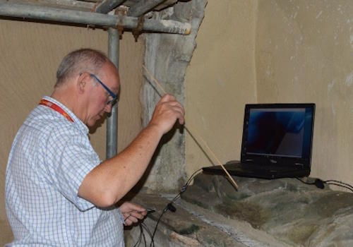 Neil inserted a camera into the effigies' tomb chests