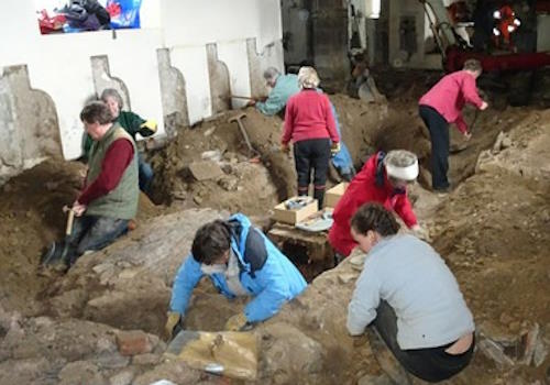 Excavation in St Jerome;s church