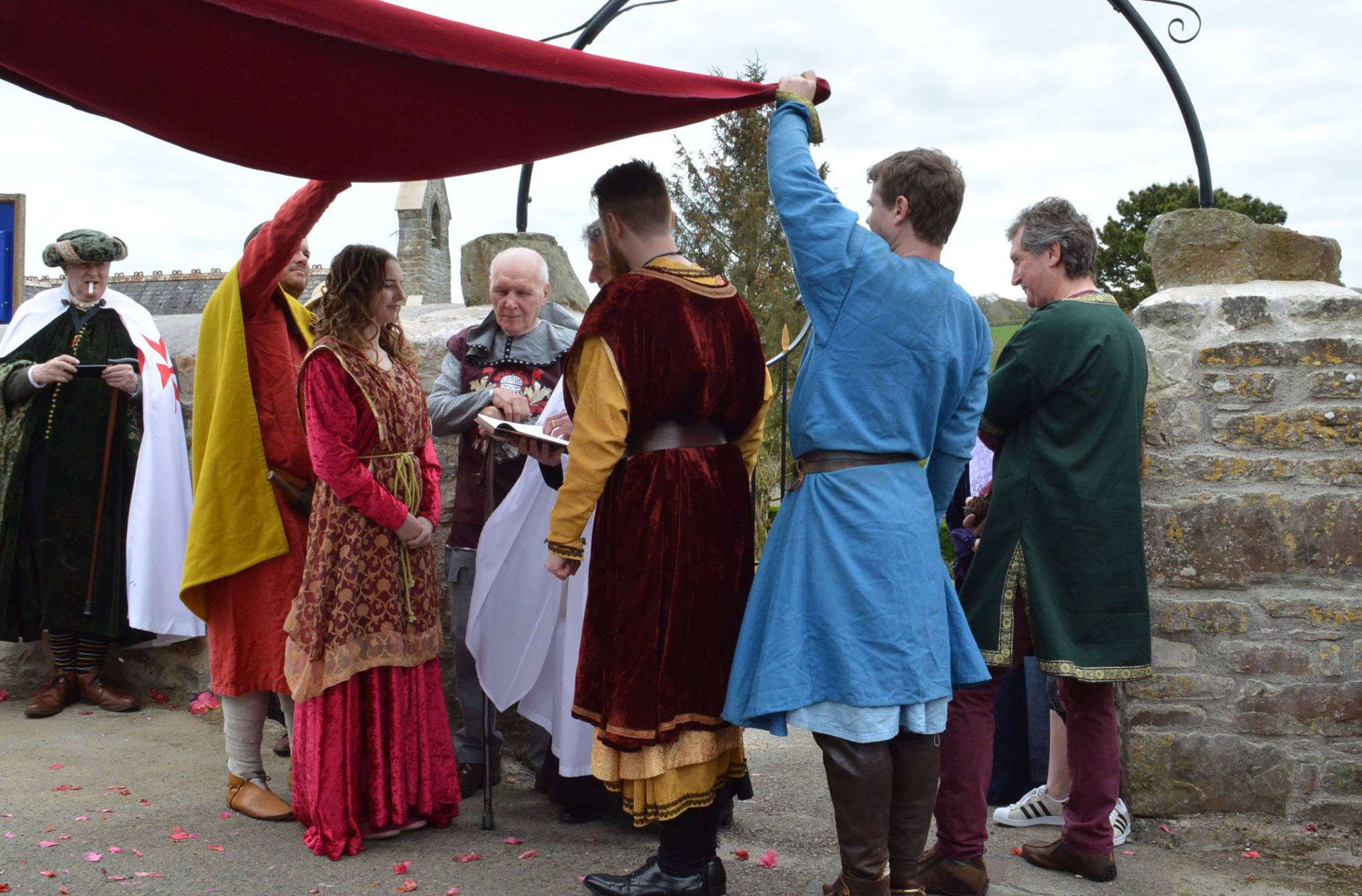 A medieval wedding procession