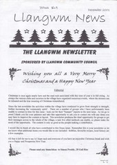Llangwm Village News December 2001
