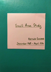 Small Area Study 1968-1970